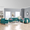 Modway Empress Sofa, Loveseat and Armchair Set of 3 EEI-3316-TEA Teal