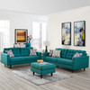 Modway Empress Sofa and Loveseat Set of 2 EEI-3317-TEA Teal