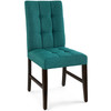 Modway Promulgate Biscuit Tufted Upholstered Fabric Dining Chair Set of 2 EEI-3335-TEA Teal