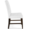 Modway Promulgate Biscuit Tufted Upholstered Fabric Dining Chair Set of 2 EEI-3335-WHI White