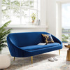 Modway Sublime Vertical Curve Back Performance Velvet Sofa EEI-3349-NAV Navy