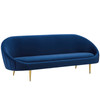 Modway Sublime Vertical Curve Back Performance Velvet Sofa EEI-3349-NAV Navy