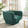 Modway Entertain Vertical Channel Tufted Performance Velvet Armchair EEI-3352-GRN Green