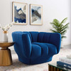 Modway Entertain Vertical Channel Tufted Performance Velvet Armchair EEI-3352-NAV Navy