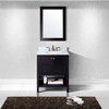 Virtu USA ES-30030-WMRO-ES-Winterfell 30" Single Bathroom Vanity in Espresso with Italian Carrara White Marble Top and Round Sink with Mirror