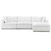 Modway Commix Down Filled Overstuffed 4 Piece Sectional Sofa Set EEI-3356-WHI White