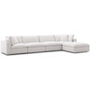 Modway Commix Down Filled Overstuffed 5 Piece Sectional Sofa Set EEI-3358-BEI Beige