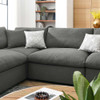 Modway Commix Down Filled Overstuffed 8 Piece Sectional Sofa Set EEI-3363-GRY Gray