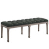 Modway Province French Vintage Upholstered Fabric Bench EEI-3368-GRY Gray