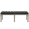 Modway Province French Vintage Upholstered Fabric Bench EEI-3368-GRY Gray