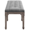 Modway Province French Vintage Upholstered Fabric Bench EEI-3368-LGR Light Gray