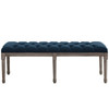 Modway Province French Vintage Upholstered Fabric Bench EEI-3368-NAV Navy