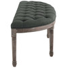 Modway Esteem Vintage French Upholstered Fabric Semi-Circle Bench EEI-3369-GRY Gray