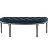Modway Esteem Vintage French Upholstered Fabric Semi-Circle Bench EEI-3369-NAV Navy