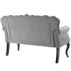 Modway Viola Chesterfield Button Tufted Loveseat Performance Velvet Settee EEI-3373-GRY Gray