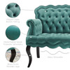 Modway Viola Chesterfield Button Tufted Loveseat Performance Velvet Settee EEI-3373-TEA Teal