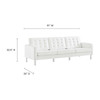 Modway Loft Tufted Upholstered Faux Leather Sofa EEI-3385-SLV-WHI Silver White
