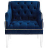 Modway Proverbial Tufted Button Accent Performance Velvet Armchair EEI-3413-NAV Navy