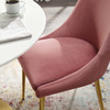 Modway Viscount Modern Accent Performance Velvet Dining Chair EEI-3416-DUS Dusty Rose