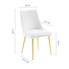 Modway Viscount Modern Accent Performance Velvet Dining Chair EEI-3416-WHI White