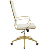 Modway Jive Gold Stainless Steel Highback Office Chair EEI-3417-GLD-WHI Gold White