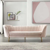 Modway Opportunity Vertical Channel Tufted Curved Performance Velvet Sofa EEI-3453-PNK Pink