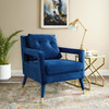 Modway Premise Accent Lounge Performance Velvet Armchair EEI-3457-NAV Navy