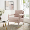 Modway Premise Accent Lounge Performance Velvet Armchair EEI-3457-PNK Pink