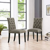Modway Duchess Dining Chair Fabric Set of 2 EEI-3474-GRA Granite