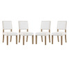 Modway Oblige Dining Chair Wood Set of 4 EEI-3478-IVO Ivory