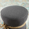 Modway Beat Nautical Rope Upholstered Fabric Ottoman EEI-3483-GRY Gray