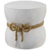 Modway Beat Nautical Rope Upholstered Fabric Ottoman EEI-3483-WHI White