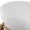 Modway Beat Nautical Rope Upholstered Fabric Ottoman EEI-3483-WHI White