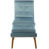 Modway Ramp Upholstered Performance Velvet Lounge Chair and Ottoman Set EEI-3487-LBU Light Blue