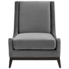 Modway Confident Accent Upholstered Performance Velvet Lounge Chair EEI-3488-GRY Gray