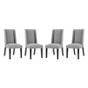 Modway Baron Dining Chair Fabric Set of 4 EEI-3503-LGR