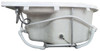 EAGO AM124ETL-R 6 ft Right Corner Acrylic White Whirlpool Bathtub for Two