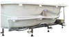 EAGO AM124ETL-R 6 ft Right Corner Acrylic White Whirlpool Bathtub for Two