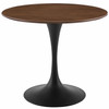 Modway Lippa 36" Round Walnut Dining Table EEI-3519-BLK-WAL