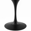 Modway Lippa 54" Round Artificial Marble Dining Table EEI-3528-BLK-WHI