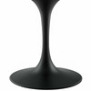 Modway Lippa 78" Oval Artificial Marble Dining Table EEI-3542-BLK-WHI