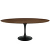 Modway Lippa 78" Oval Wood Dining Table EEI-3544-BLK-WAL