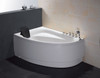 EAGO AM161-R  5' Single Person Corner White Acrylic Whirlpool Bath Tub - Drain on Right