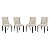 Modway Baronet Dining Chair Fabric Set of 4 EEI-3558-BEI