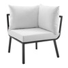 Modway Riverside Outdoor Patio Aluminum Corner Chair EEI-3569-SLA-WHI