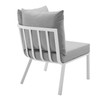 Modway Riverside Outdoor Patio Aluminum Corner Chair EEI-3569-WHI-GRY