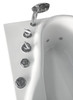EAGO AM175-R  5' White Acrylic Corner Whirpool Bathtub - Drain on Right