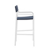 Modway Raleigh Stackable Outdoor Patio Aluminum Bar Stool EEI-3574-WHI-NAV