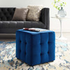 Modway Contour Tufted Cube Performance Velvet Ottoman EEI-3577-NAV