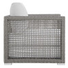 Modway Aura 4 Piece Outdoor Patio Wicker Rattan Set EEI-3596-GRY-WHI-SET